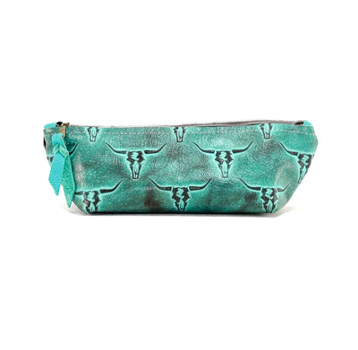 Buckle Bunny - Dark Brindle w/ Royston Skulls-Buckle Bunny-Western-Cowhide-Bags-Handmade-Products-Gifts-Dancing Cactus Designs