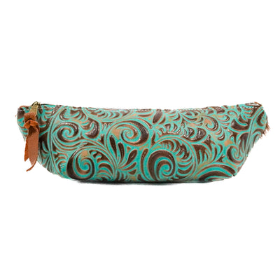 Buckle Bunny - Red Brindle w/ Turquoise Caracole-Buckle Bunny-Western-Cowhide-Bags-Handmade-Products-Gifts-Dancing Cactus Designs