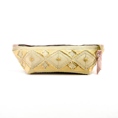 Buckle Bunny - Rose Gold Glitter w/ Golden Hills Navajo-Buckle Bunny-Western-Cowhide-Bags-Handmade-Products-Gifts-Dancing Cactus Designs