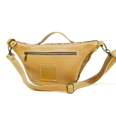 Bum Bag - Brindle w/ Deadwood Roses-Bum Bag-Western-Cowhide-Bags-Handmade-Products-Gifts-Dancing Cactus Designs