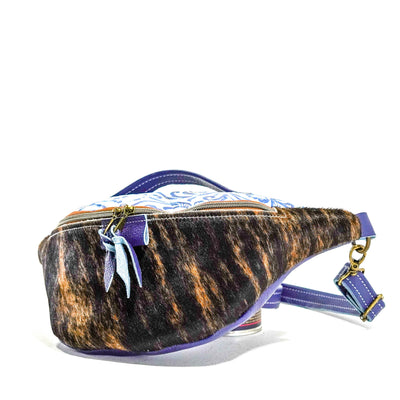 Bum Bag - Dark Brindle w/ Galaxy Tool-Bum Bag-Western-Cowhide-Bags-Handmade-Products-Gifts-Dancing Cactus Designs