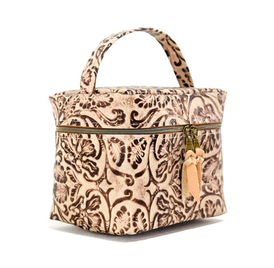 Caboose - All Embossed w/ Ivory Tool-Caboose-Western-Cowhide-Bags-Handmade-Products-Gifts-Dancing Cactus Designs