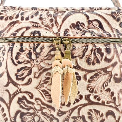 Caboose - All Embossed w/ Ivory Tool-Caboose-Western-Cowhide-Bags-Handmade-Products-Gifts-Dancing Cactus Designs