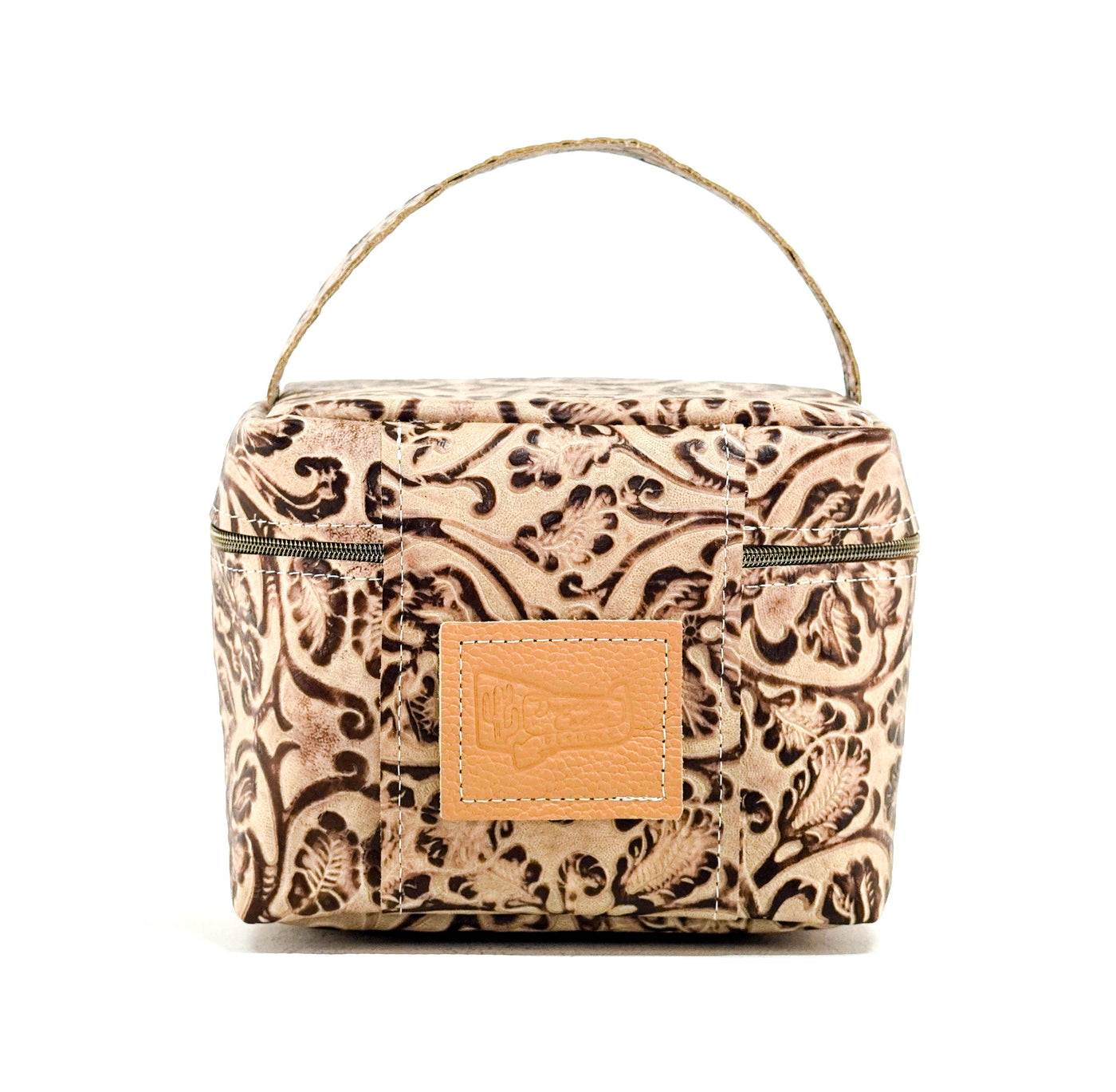 Caboose - All Embossed w/ Ivory Tool-Caboose-Western-Cowhide-Bags-Handmade-Products-Gifts-Dancing Cactus Designs