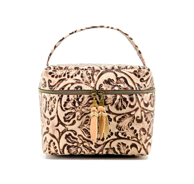 Caboose - All Embossed w/ Ivory Tool-Caboose-Western-Cowhide-Bags-Handmade-Products-Gifts-Dancing Cactus Designs