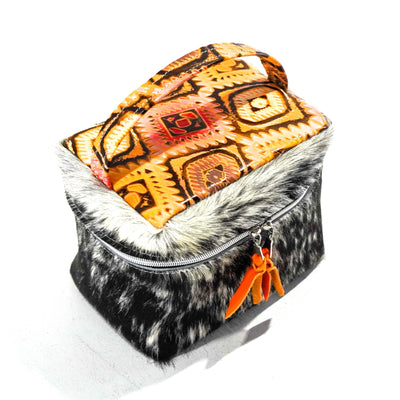 Caboose - Black & White w/ Moab Aztec-Caboose-Western-Cowhide-Bags-Handmade-Products-Gifts-Dancing Cactus Designs
