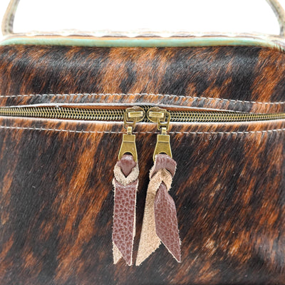 Caboose - Dark Brindle w/ Santa Fe Navajo-Caboose-Western-Cowhide-Bags-Handmade-Products-Gifts-Dancing Cactus Designs