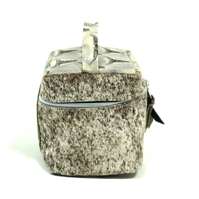 Caboose - Grey Brindle w/ Smoke Show Skulls-Caboose-Western-Cowhide-Bags-Handmade-Products-Gifts-Dancing Cactus Designs
