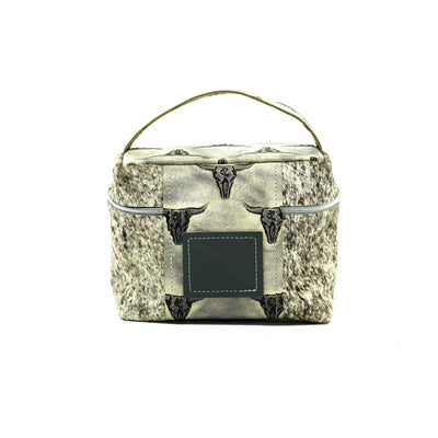 Caboose - Grey Brindle w/ Smoke Show Skulls-Caboose-Western-Cowhide-Bags-Handmade-Products-Gifts-Dancing Cactus Designs