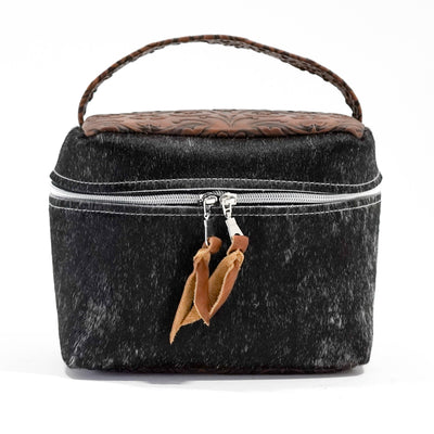 Caboose - Salt/Pepper w/ Saddle Black Jack-Caboose-Western-Cowhide-Bags-Handmade-Products-Gifts-Dancing Cactus Designs