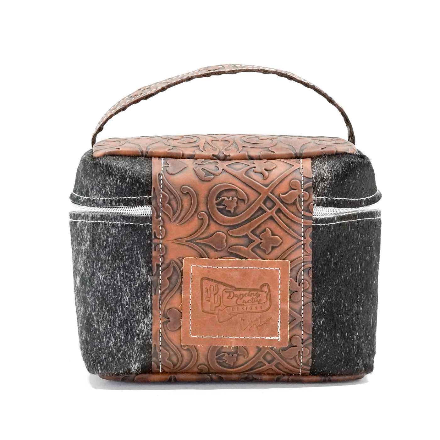 Caboose - Salt/Pepper w/ Saddle Black Jack-Caboose-Western-Cowhide-Bags-Handmade-Products-Gifts-Dancing Cactus Designs