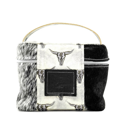 Caboose - Salt/Pepper w/ Smoke Show Skulls-Caboose-Western-Cowhide-Bags-Handmade-Products-Gifts-Dancing Cactus Designs