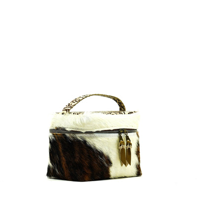 Caboose - Tricolor w/ Ivory Tool-Caboose-Western-Cowhide-Bags-Handmade-Products-Gifts-Dancing Cactus Designs
