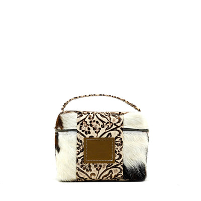 Caboose - Tricolor w/ Ivory Tool-Caboose-Western-Cowhide-Bags-Handmade-Products-Gifts-Dancing Cactus Designs