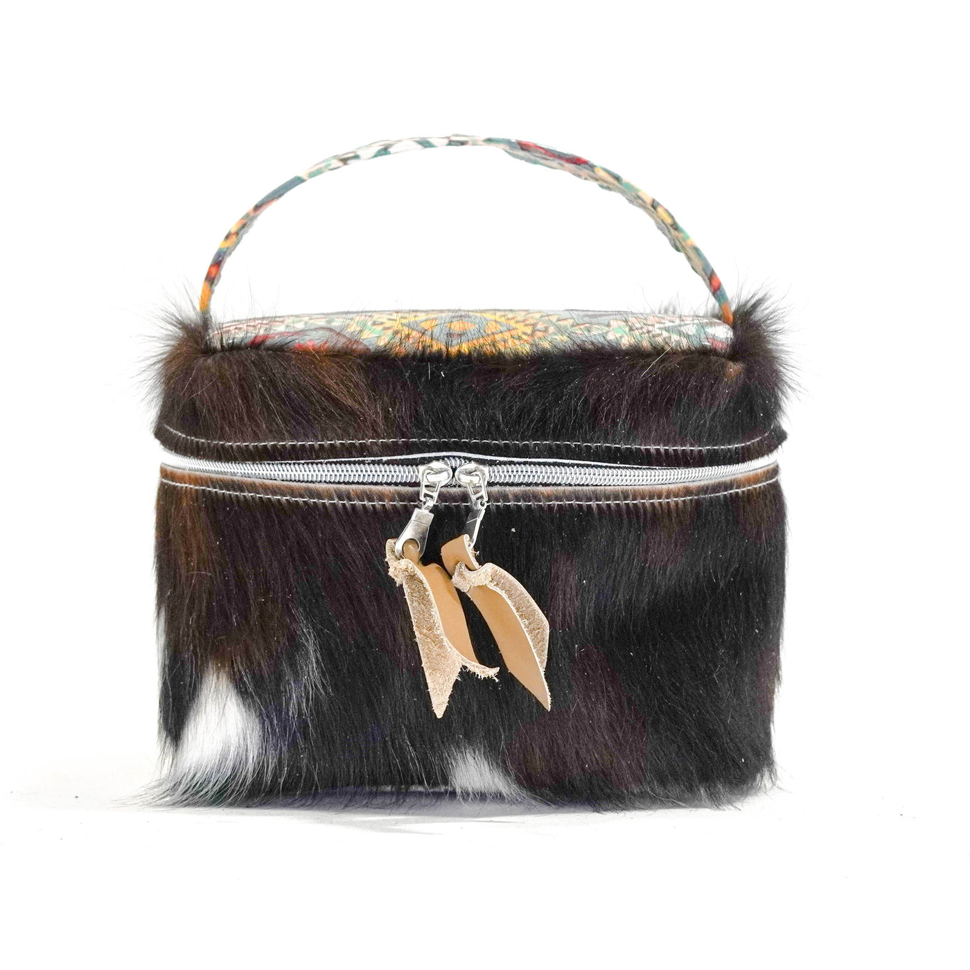 Caboose - Tricolor w/ Rainbow Aztec-Caboose-Western-Cowhide-Bags-Handmade-Products-Gifts-Dancing Cactus Designs
