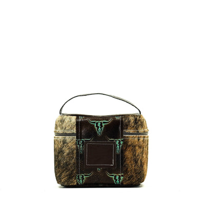 Caboose - Two-Tone Brindle w/ Mint Chocolate Skulls-Caboose-Western-Cowhide-Bags-Handmade-Products-Gifts-Dancing Cactus Designs
