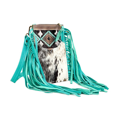 Carrie - Black & White w/ Cocoa Navajo-Carrie-Western-Cowhide-Bags-Handmade-Products-Gifts-Dancing Cactus Designs