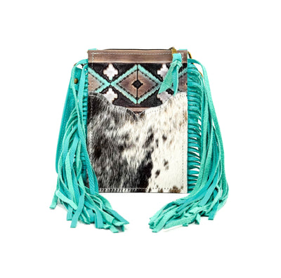Carrie - Black & White w/ Cocoa Navajo-Carrie-Western-Cowhide-Bags-Handmade-Products-Gifts-Dancing Cactus Designs