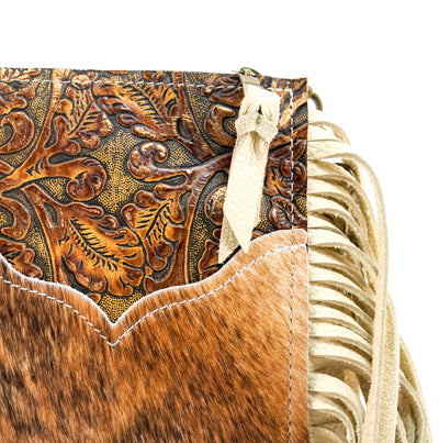 Carrie - Brindle w/ Wyoming Tool-Carrie-Western-Cowhide-Bags-Handmade-Products-Gifts-Dancing Cactus Designs