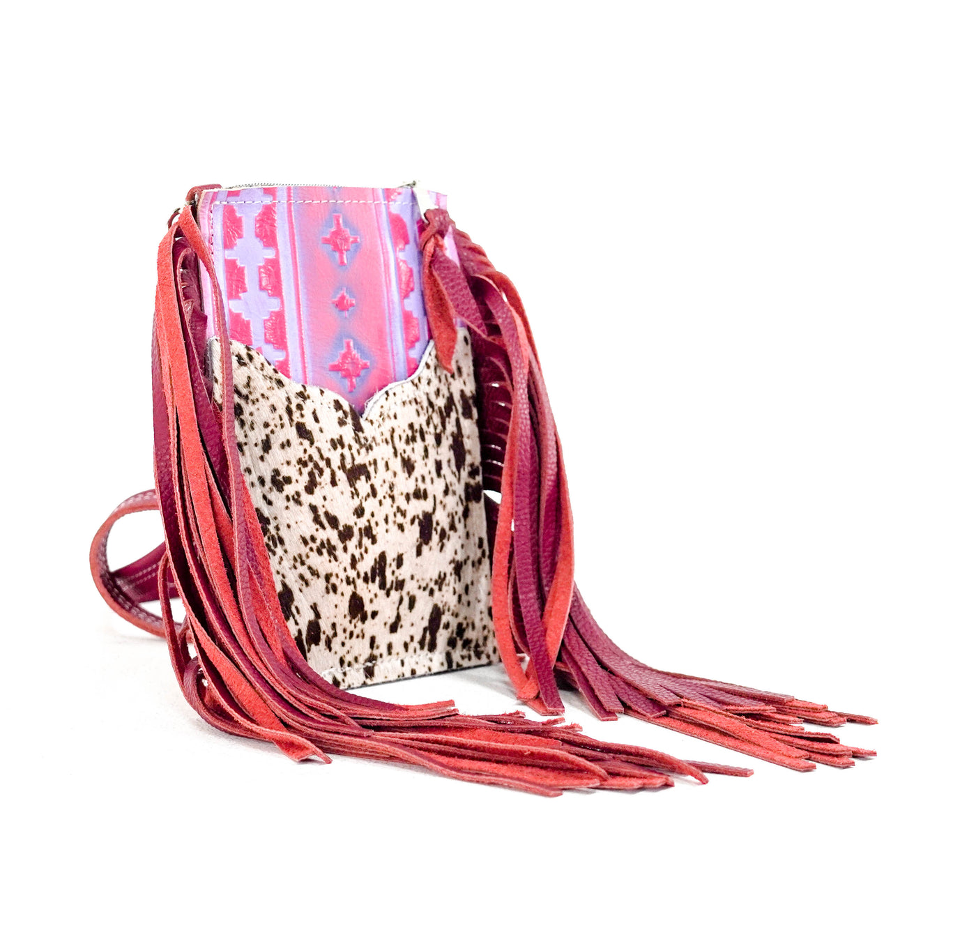 Carrie - Chocolate & White w/ Unicorn Navajo-Carrie-Western-Cowhide-Bags-Handmade-Products-Gifts-Dancing Cactus Designs