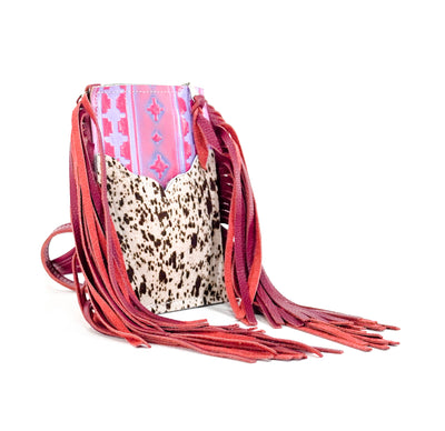 Carrie - Chocolate & White w/ Unicorn Navajo-Carrie-Western-Cowhide-Bags-Handmade-Products-Gifts-Dancing Cactus Designs