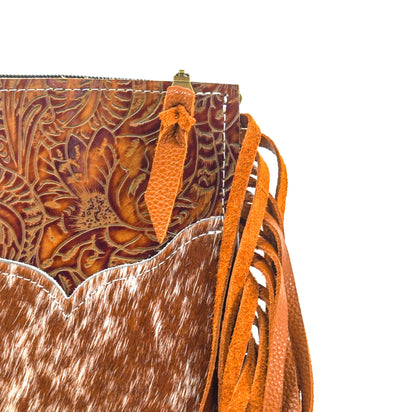 Carrie - Longhorn w/ Brandy Tool-Carrie-Western-Cowhide-Bags-Handmade-Products-Gifts-Dancing Cactus Designs