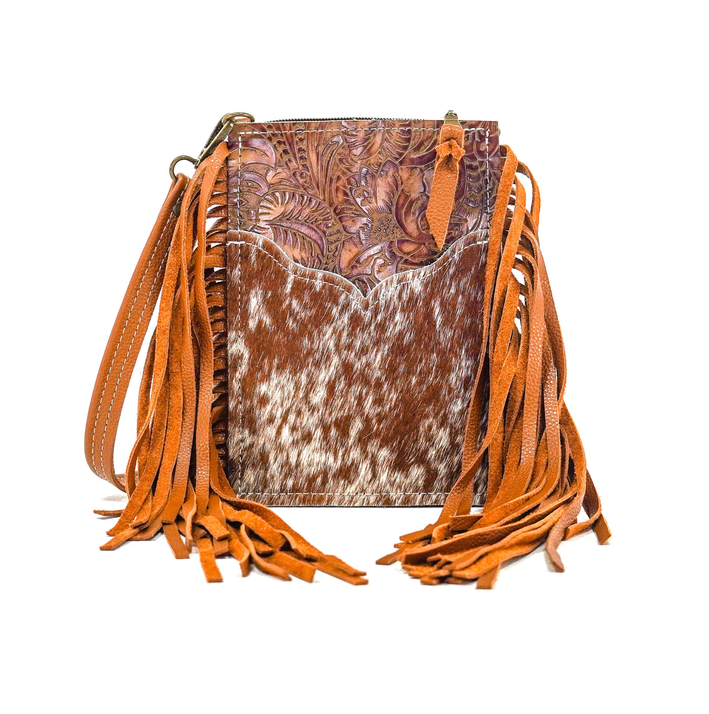 Carrie - Longhorn w/ Brandy Tool-Carrie-Western-Cowhide-Bags-Handmade-Products-Gifts-Dancing Cactus Designs