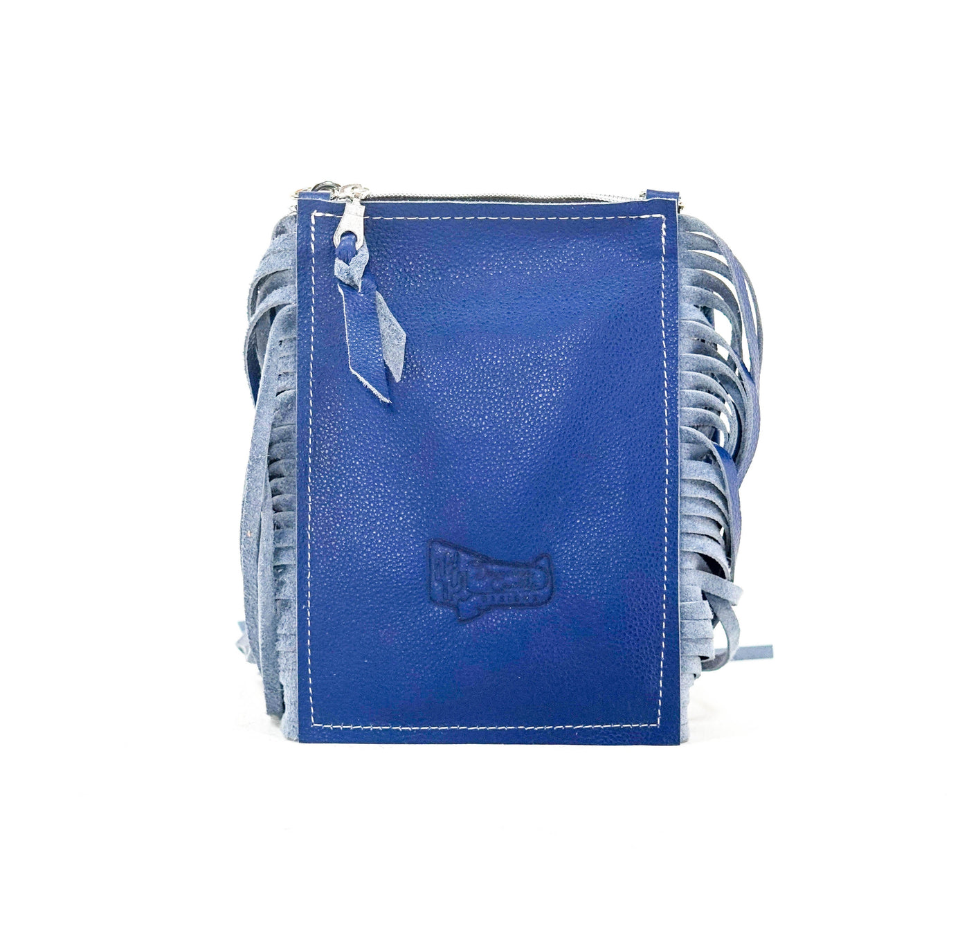 Carrie - Tricolor w/ Denim Driftwood-Carrie-Western-Cowhide-Bags-Handmade-Products-Gifts-Dancing Cactus Designs
