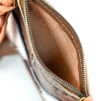 Carrie - Tricolor w/ Sepia Skulls-Carrie-Western-Cowhide-Bags-Handmade-Products-Gifts-Dancing Cactus Designs