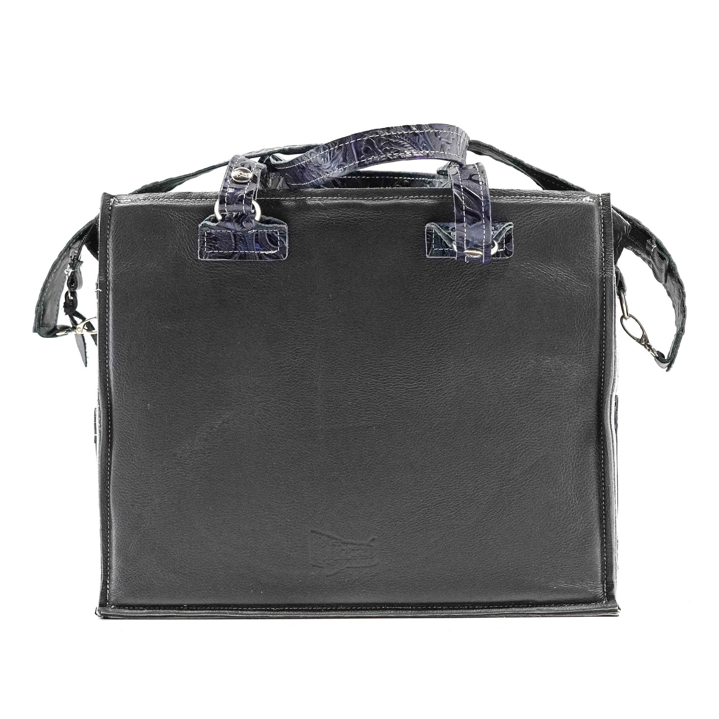 Clerk - Black & White w/ Midnight Tool-Clerk-Western-Cowhide-Bags-Handmade-Products-Gifts-Dancing Cactus Designs