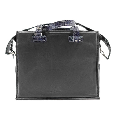 Clerk - Black & White w/ Midnight Tool-Clerk-Western-Cowhide-Bags-Handmade-Products-Gifts-Dancing Cactus Designs