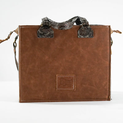 Clerk - Brindle w/ Bronzed Caracole-Clerk-Western-Cowhide-Bags-Handmade-Products-Gifts-Dancing Cactus Designs