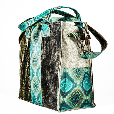 Clerk - Brindle w/ Canyon Aztec-Clerk-Western-Cowhide-Bags-Handmade-Products-Gifts-Dancing Cactus Designs