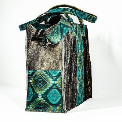 Clerk - Brindle w/ Canyon Aztec-Clerk-Western-Cowhide-Bags-Handmade-Products-Gifts-Dancing Cactus Designs