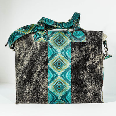 Clerk - Brindle w/ Canyon Aztec-Clerk-Western-Cowhide-Bags-Handmade-Products-Gifts-Dancing Cactus Designs
