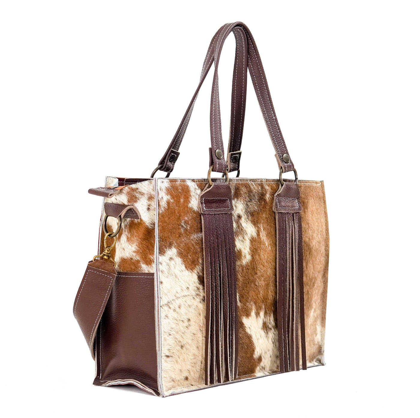 Clerk - Dapple w/ No Embossed-Clerk-Western-Cowhide-Bags-Handmade-Products-Gifts-Dancing Cactus Designs