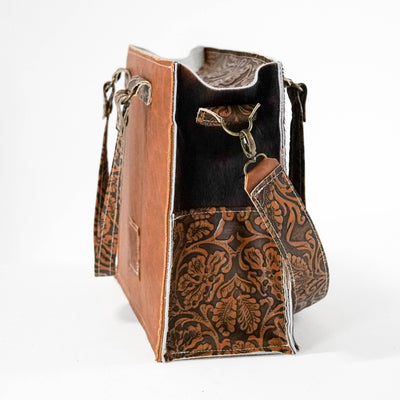 Clerk - Dark Brindle w/ Honey Tool-Clerk-Western-Cowhide-Bags-Handmade-Products-Gifts-Dancing Cactus Designs