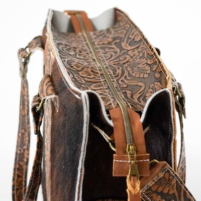 Clerk - Dark Brindle w/ Honey Tool-Clerk-Western-Cowhide-Bags-Handmade-Products-Gifts-Dancing Cactus Designs