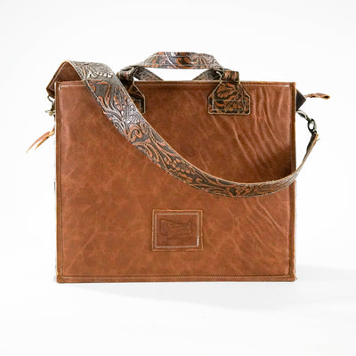 Clerk - Dark Brindle w/ Honey Tool-Clerk-Western-Cowhide-Bags-Handmade-Products-Gifts-Dancing Cactus Designs