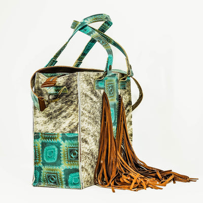 Clerk - Light Brindle w/ Canyon Aztec-Clerk-Western-Cowhide-Bags-Handmade-Products-Gifts-Dancing Cactus Designs