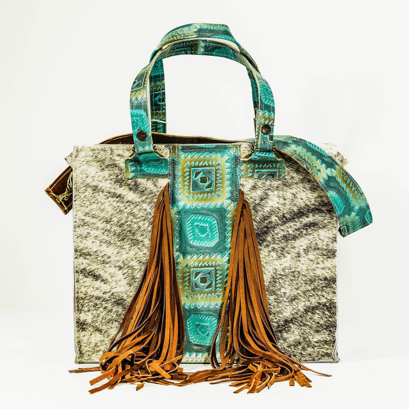 Clerk - Light Brindle w/ Canyon Aztec-Clerk-Western-Cowhide-Bags-Handmade-Products-Gifts-Dancing Cactus Designs