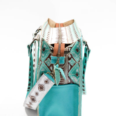 Clerk - No Hide w/ Bora Bora Navajo-Clerk-Western-Cowhide-Bags-Handmade-Products-Gifts-Dancing Cactus Designs