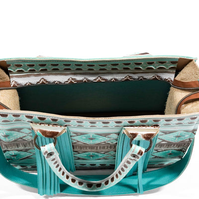 Clerk - No Hide w/ Bora Bora Navajo-Clerk-Western-Cowhide-Bags-Handmade-Products-Gifts-Dancing Cactus Designs