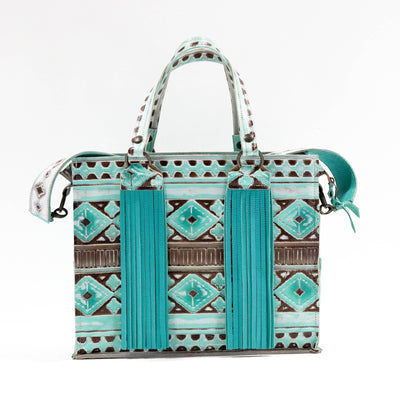 Clerk - No Hide w/ Bora Bora Navajo-Clerk-Western-Cowhide-Bags-Handmade-Products-Gifts-Dancing Cactus Designs