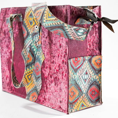 Clerk - Pink Acid w/ Rainbow Aztec-Clerk-Western-Cowhide-Bags-Handmade-Products-Gifts-Dancing Cactus Designs
