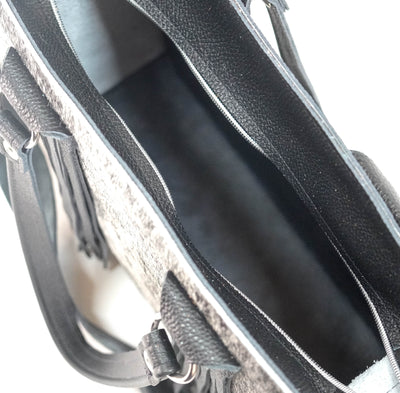 Clerk - Salt & Pepper w/ No Embossed-Clerk-Western-Cowhide-Bags-Handmade-Products-Gifts-Dancing Cactus Designs