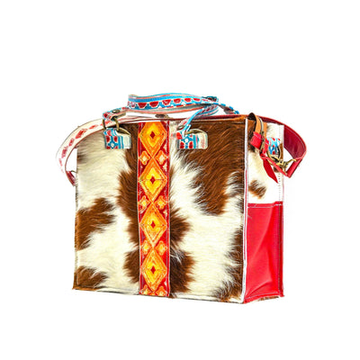 Clerk - Tricolor w/ Great Plains Navajo-Clerk-Western-Cowhide-Bags-Handmade-Products-Gifts-Dancing Cactus Designs