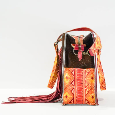 Clerk - Tricolor w/ Great Plains Navajo-Clerk-Western-Cowhide-Bags-Handmade-Products-Gifts-Dancing Cactus Designs