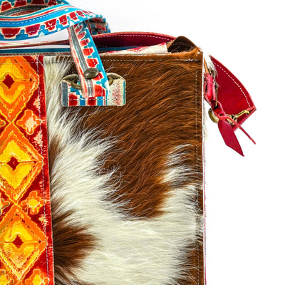 Clerk - Tricolor w/ Great Plains Navajo-Clerk-Western-Cowhide-Bags-Handmade-Products-Gifts-Dancing Cactus Designs