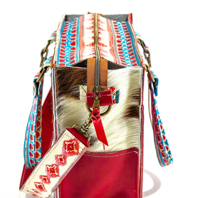 Clerk - Tricolor w/ Great Plains Navajo-Clerk-Western-Cowhide-Bags-Handmade-Products-Gifts-Dancing Cactus Designs